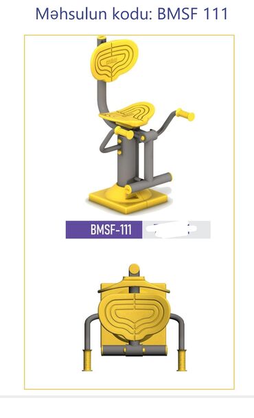 Digər trenajorlar: Açıq hava fitnes avadanlıqları – sarı/qrafit rəng palitrası, metal — 60