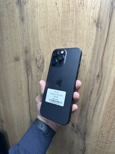 мобильные телефоны айфоны: IPhone 16 Pro Max, Колдонулган, 256 ГБ, Black Titanium, Коргоочу айнек, Каптама, Бөлүп төлөө менен, 99 %