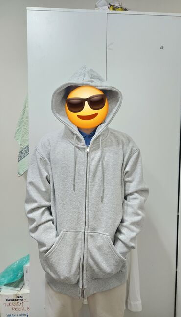 толстовка утепленная: Худи, Оверсайз, Кытай, Жаңы, Стандарт