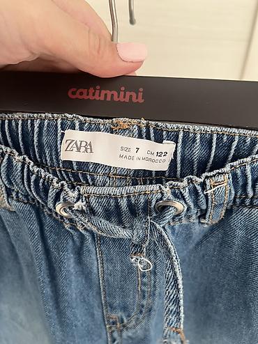 salvar modelleri: Джинсы Zara. Размер 7 лет (122см). Цвет: голубой. В идеальном — 4