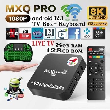 TV və video üçün aksesuarlar: Tv box 8ram_128 yaddaw android 12.1 Magazadan satilir usdunde
