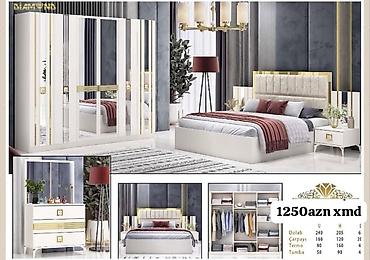 parca skaflar: Yataq otağı dəsti – Diamond modeli Komplektin tərkibi və ölçülər: - — 1