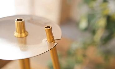 nargile dairesi: Qızılı rəngli nargilə seti - Modern, minimalist dizaynlı qızılı gövdə — 3