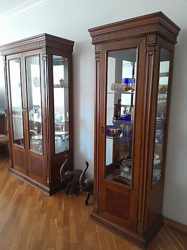 Оборудование для магазинов: Klassik üslubda vitrin şkaf dəsti - Material: təbii ağac karkas, ön — 3