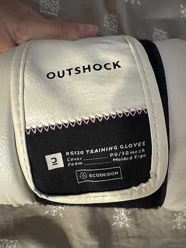 İdman alətləri: Boks əlcəkləri – OUTSHOCK, 12 oz - Rəng: açıq çəhrayı və ağ - — 5