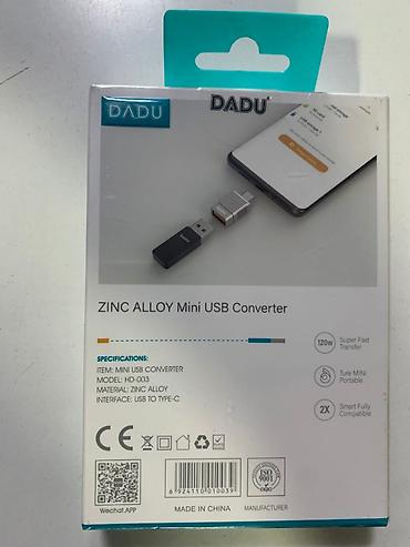 iphone cable: Мини-USB переходник DADU (HD-003) - Интерфейс: USB → Type‑C — 3