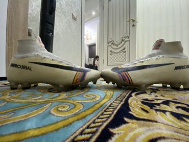 Бутсы: Nike Mercurial boots Оригинальные Бутсы Шиповки для настоящего поля с