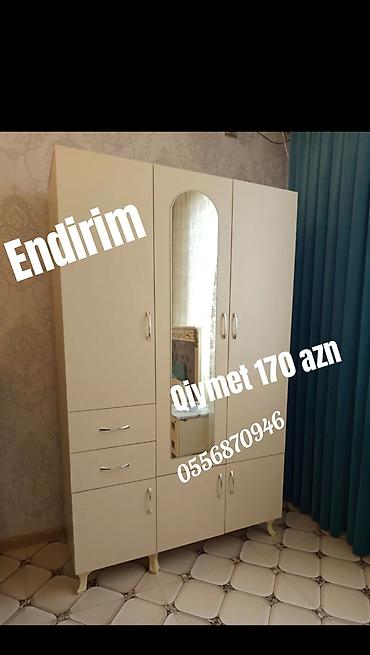 borular: Yeni, 3 qapılı, Güzgülü, Bej, Açılan, Düz dolab — 4