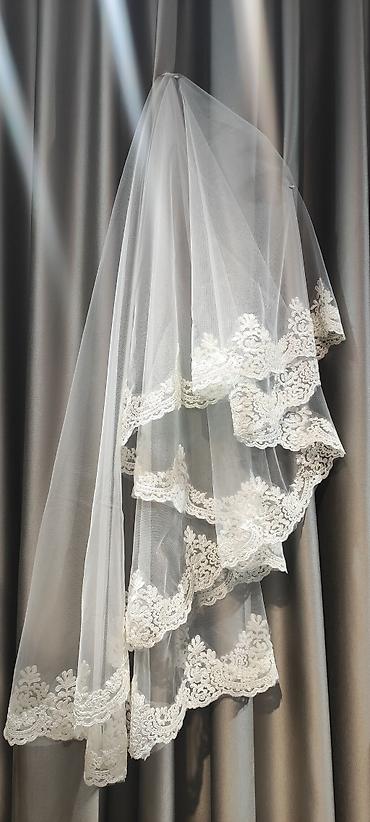 Свадебные аксессуары: Свадебный аксессуар, Фата, Новый, цвет - Айвори — 9