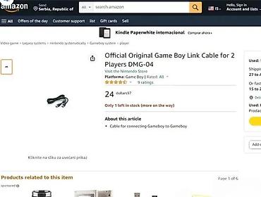 Nintendo Switch: Nintendo Game Boy Game Link Cable DMG-04 - Originalni link kabl za — 4