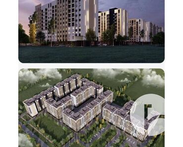 тц бишкек парк: 2 комнаты, 71 м², Элитка, 6 этаж, ПСО (под самоотделку)