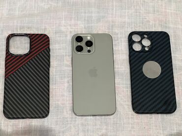 купить айфон 10 про макс бу: IPhone 15 Pro Max, Колдонулган, 256 ГБ, Natural Titanium, Каптама, 87 %