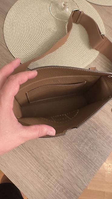 hermes cantası: Hermès Evelyne üslubunda çiyin çantası - Material: təbii taxmalı dana — 3