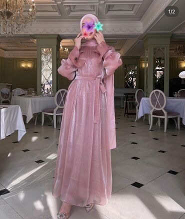 вечернее нежно розовое платье: Вечернее платье, Длинная модель