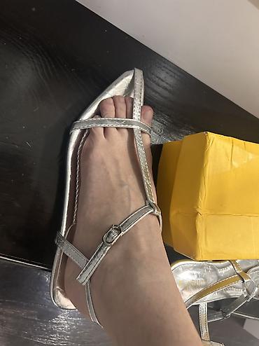 Женская обувь: Босоножки, 39.5, 39, Fashion, Новый, цвет - Серебристый — 4