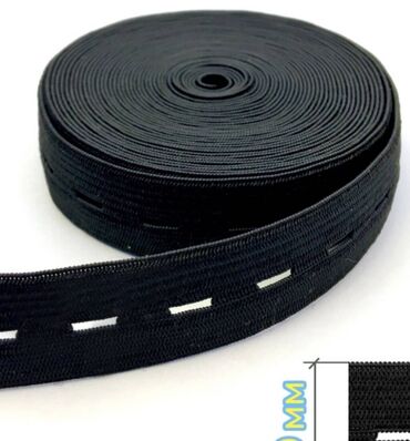 шаль вязанная: Резинка уплотненная вязанная, перфорированная, черная шириной 2см