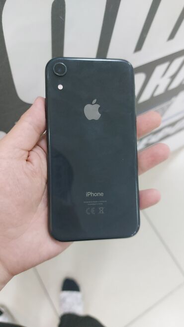 Apple iPhone: IPhone Xr, Б/у, 64 ГБ, Черный, Защитное стекло
