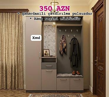 Dəhliz üçün çoxfunksiyalı giriş dolabı və asqı sistemi - Komplekt