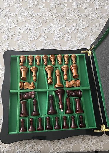 Спортивные игры: Taxta şahmat dəsti - Material: taxta lövhə və taxta fiqurlar - Lövhə — 2