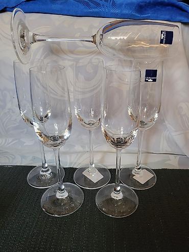 set za slatko: Case nove za vino,kristal Leonardo Nemacka iz 2000ih.god. Nemacke — 6