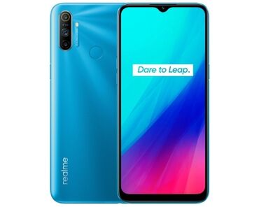 реалми c3: Realme C3 (3 cameras), Б/у, 64 ГБ, цвет - Синий, 2 SIM