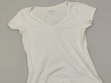 białe t shirty damskie w serek: T-shirt, Janina, M, stan - Dobry
