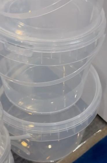 quru süd: Şəffaf plastik vedrə və qapaqlı qablar ALIRAM - Material: yüksək — 4