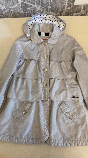 Plaşlar: Плащ-трснсформер Catimini производство Франция серого цвета с — 2