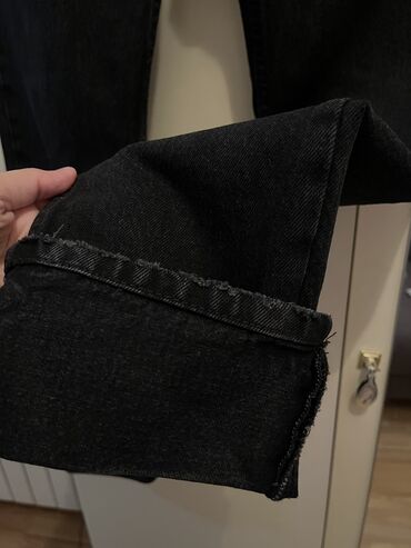 Ventilyatorlar: Zara qara jeans şalvar. aşağısı qatlanmış stove pipe model. 36 razmer — 11