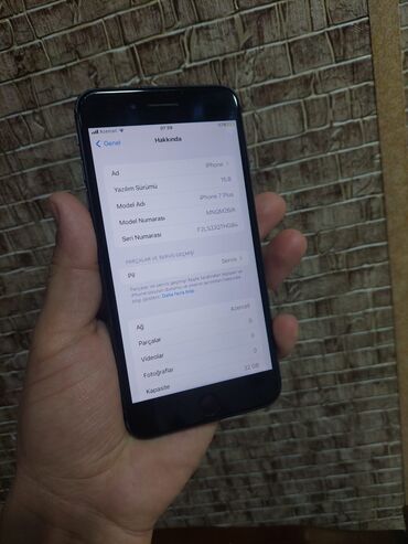 зарядка iphone 7: IPhone 7 Plus, 32 ГБ, Черный, Отпечаток пальца