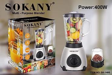 Blenderlər: SOKANY SK-148S 2-in-1 blender/şirəçıxaran - Güc: 400W (Peak Blending — 2