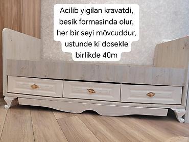 uşaqlar ucun isvec divarları: Açılıb-yığılan uşaq çarpayısı (beşik forması olur) - Transformasiya — 1