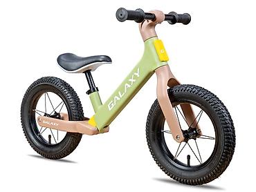 deciji sat: Balance bike 12" GALAXY COOPER – zelena/braon Prva bicikla bez pedala — 2