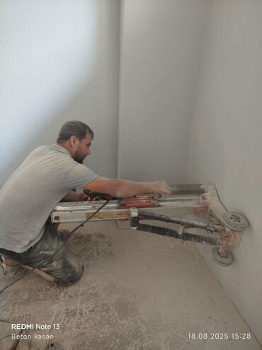 Beton işləri: #Betonkesme #betondeşmə Beton kubik kərpic - dən kəsim deşim — 25