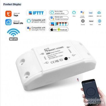 Elektro materijal: Smart Home WiFi Prekidač 10A 2200W (Smart Home TH10A) 🔌 — 3