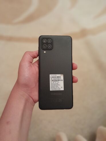 telefon gencede: Samsung Galaxy A12, 64 GB, rəng - Qara, Sensor, Barmaq izi, İki sim kartlı