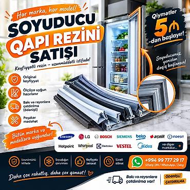 sirab su catdirilma: Soyuducu qapı rezinlərinin satışı 🔹 Müxtəlif model və ölçülərə uyğun — 1