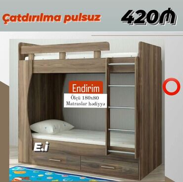 Çarpayılar: Oğlan və qız üçün, Yeni, Çarpayı, Matras ilə