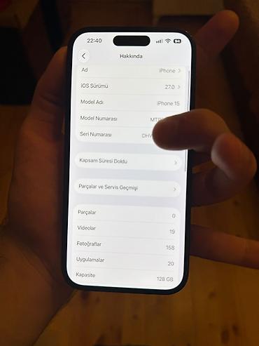 Apple iPhone: IPhone 15, 128 GB, Qara, Face ID — 10