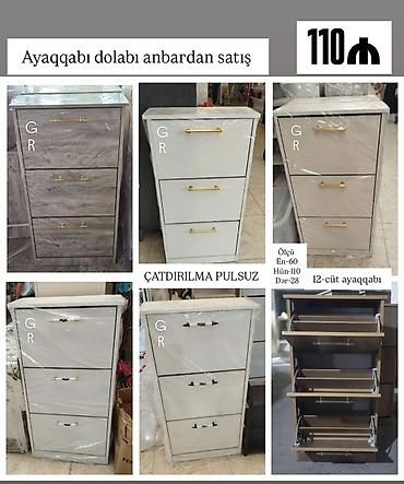kombi dolab: Ayaqqabı dolabı – anbardan satış • Ölçü: En 60 sm, Hündürlük 110 sm — 1