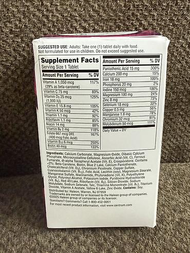 centrum vitamin: Centrum Women – Kompleks Multivitamin/Multimineral Məhsul — 3