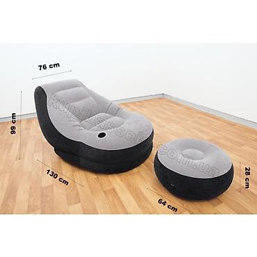 lounge: Надувное кресло, Новый, Бесплатная доставка, Самовывоз, цвет - Серый — 3