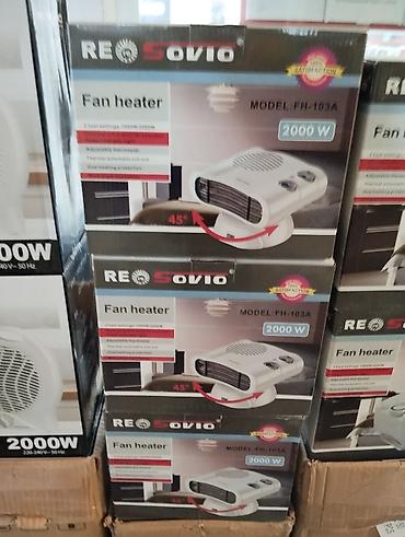 elektro kamin: Hava vuran qızdırıcı "Resovio FH 06" 2000W 15m² . Qeyd: bu tipdə ucuz — 6