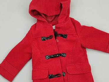 czerwona bluzka z falbankami: Coat, EarlyDays, 6-9 months, condition - Fair