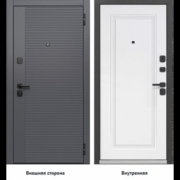 наружная двер: Входная дверь, Металл, цвет - Серый, Новый, 205 * 86, Платная доставка