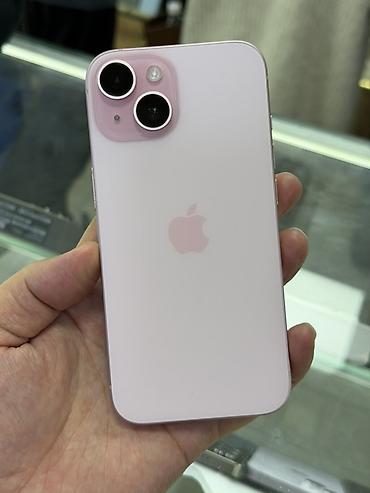 IPhone 15, Б/у, 128 ГБ, Розовый, Кабель, 88 %