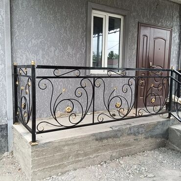 Изготовление перил: Изготовление перил Материал: Кованное железо, Наружные, Бесплатная доставка — 10