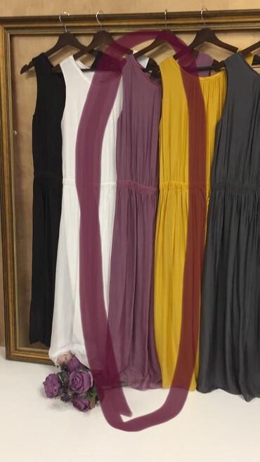 вечерние платья сиреневого цвета: Повседневное платье, Италия, Лето, Средняя модель, Шелк, M (EU 38)