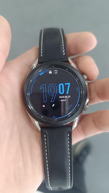 Акылдуу сааттар: Samsung Galaxy Watch (45 мм) с кожаным ремешком 22 мм M/L — 5