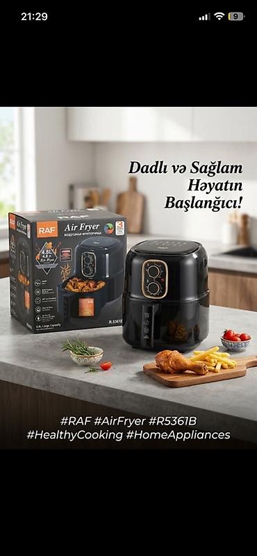 playstation 4 pro model: RAF Air Fryer R5361B – Dadlı və sağlam yeməklər üçün hava fritürü - — 1